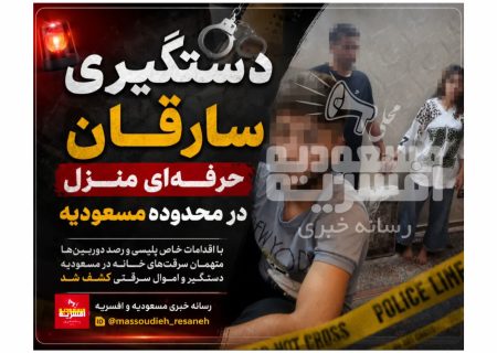 دستگیری سارقان حرفه‌ای شهرک های نظامی در محدوده مسعودیه