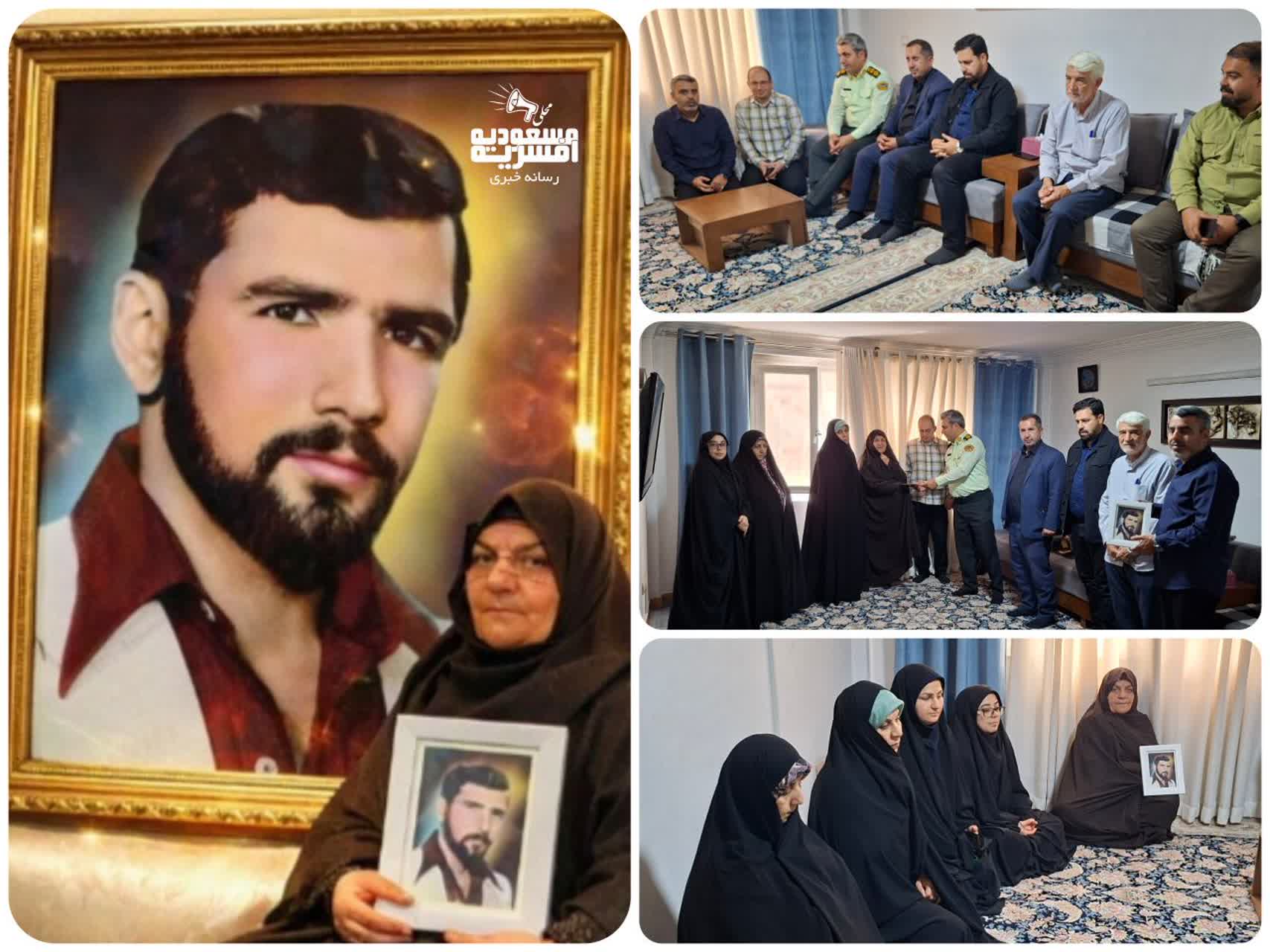 دیدار مسئولان محلی مسعودیه با خانواده شهید محمد روحی